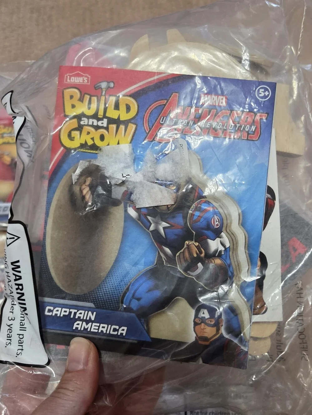 Build And Grow Lowes Avengers Marvel New Lot Of 4 Kits Craft‎ Captain America